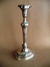 Portacandele candelabro argentato decorato 30,5 cm tavolo scrivania soprammobile