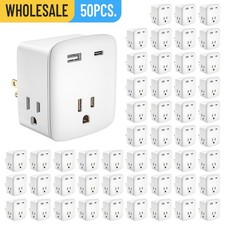 Ingrosso 3 prese con prolunga 2 USB adattatore rubinetto a parete alimentazione AC da interno messa a terra