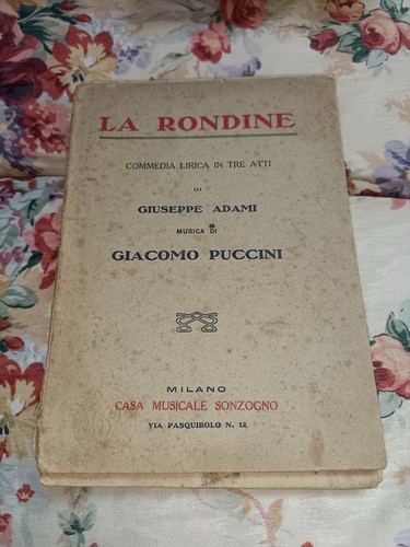 Libretto opera rondine di - libretto,
