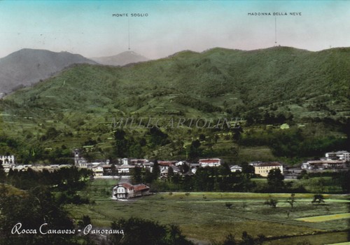 Rocca canavese panorama 1958 - canavese,