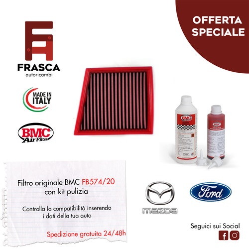 Filtro aria sportivo bmc - filtro, ford