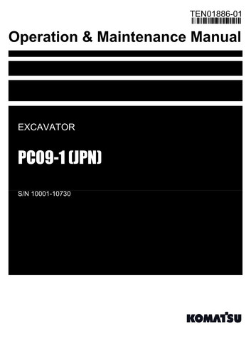Komatsu pc09 jpn - jpn, manuale