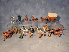 Lotto soldatini 1/87 anni 70 Comansi + Diligenza West no Nardi Timpo Cromoplasto