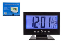 SVEGLIA OROLOGIO DIGITALE DA TAVOLO ALLARME LCD RETROILLUMINATO BLU TEMPERATURA