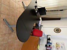 Scrivania Ad Angolo a Forma L per Ufficio 200X200 LARGA 80 ALTA 80 COLORE NERO