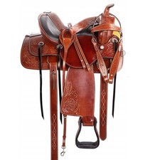 Sella Western in pelle marrone