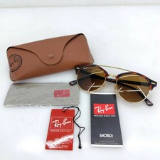 Occhiali da sole Ray Ban CLUBROUND usati oro marrone uomo s 51 19 145 RB4346 05w15906 Tat