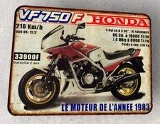 plaque métal vintage Honda VF