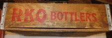 VINTAGE Old RKO BOTTLERS legno