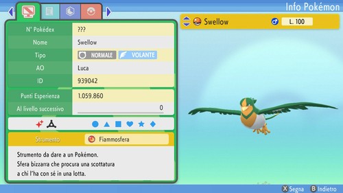Swellow shiny 6iv - 6iv, ready