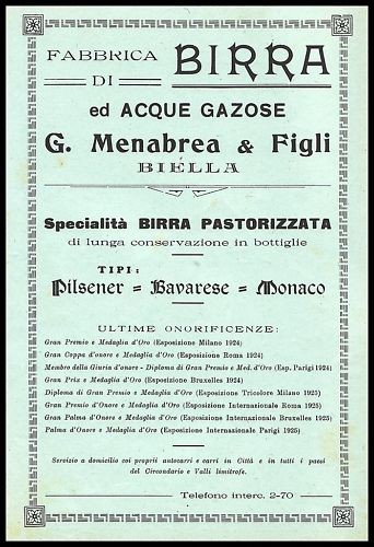 Pubblicita 1926 birra - 1926,