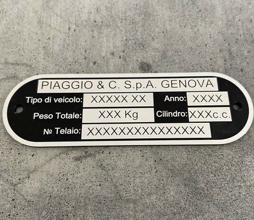 Targa adatta per piaggio - per,