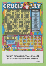 GRATTA E VINCI LOTTERIA CRUCIJOLLY PRIMO JOLLY BUOI VERGINE NUOVO DA COLLEZIONE