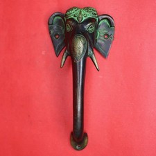 Elefante antico stile vittoriano fatto a mano ottone cancello pomello maniglia porta grande