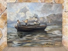Quadro -Marina Con Barca-