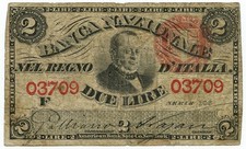 2 LIRE BANCA NAZIONALE NEL
