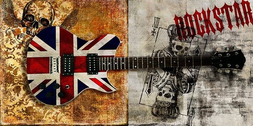 Quadro chitarra musica rock - musica,
