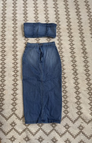 Gjg denim set maxi - denim, gonna