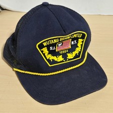 Cappello Berretto Vintage Wu Tang Clan Snapback Blu Wu Wear Rap Hip Hop Adulto