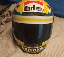 casco replica ayrton senna ...con visiera fumè...