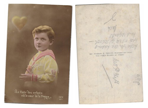 Vintage postcard child - vintage,