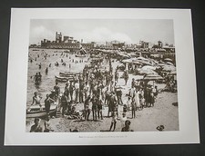 BARI, LA SPIAGGIA DI S. FRANCESCO 1930 Stampa foto repro Alinari la Repubblica