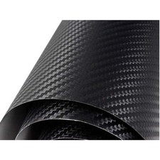 PELLICOLA ADESIVA 180 X 150  CARBONIO NERO NERA 3D ANTIGRAFFIO TUNING AUTO MOTO