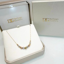 Collana con sfere diamantate