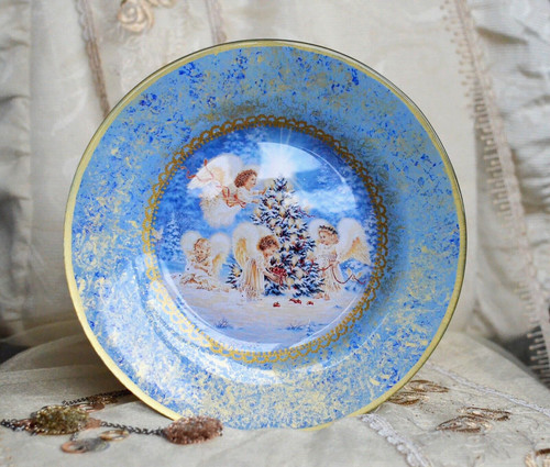 Piatto natalizio decorato