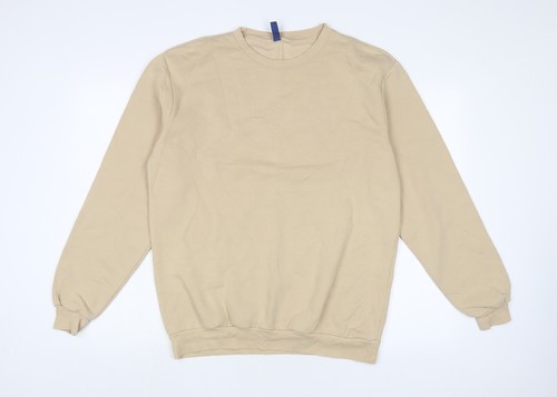 Felpa pullover uomo beige - felpa,