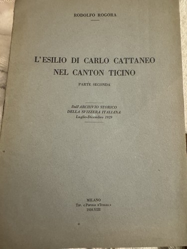 Esilio carlo cattaneo - l’esilio,