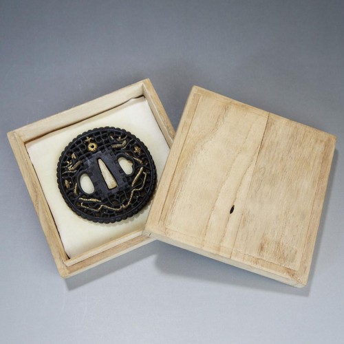 Nanban tsuba pearl dragon - nanban,