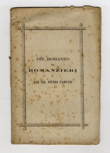 Del romanzo dei romanzieri - , e