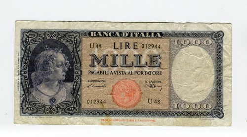 Banconota 1000 lire ornata - banconota,