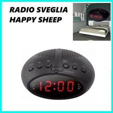 RADIOSVEGLIA OROLOGIO DIGITALE  FM DISPLAY A LED ROSSO RADIO SVEGLIA DA COMODINO