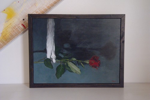 Dipinto olio tavola - ad,
