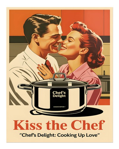 Cucina retrò romantica arte
