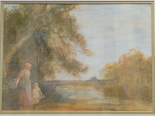 Antico dipinto acquerello