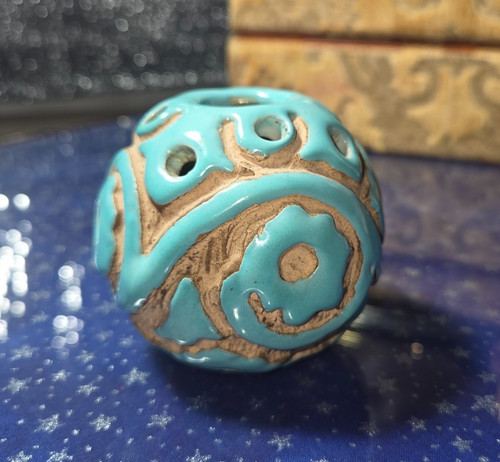 Mcm sgraffito ceramica fiore - sgraffito,