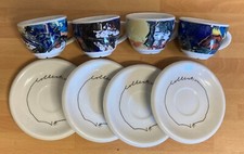 Saeco, 4 TAZZINE CAFFÈ CON PIATTINI - DA COLLEZIONE