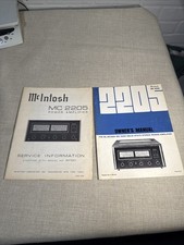 MCINTOSH MC 2205 AMPLIFICATORE DI POTENZA STEREO Manuale di servizio e proprietario