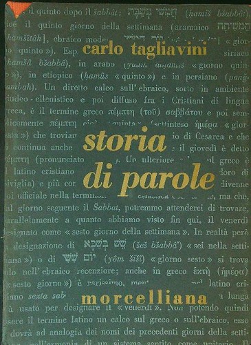 Storia parole tagliavini - di,