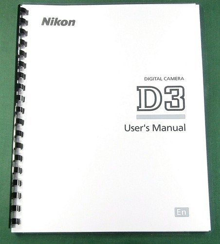 Nikon instruction manual - d3,