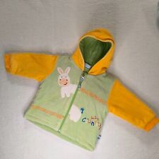 ?Giacchetta Bimbi Coniglietto: 6/9 Mesi, 80% Cotone, Giallo/Verde, Comfort! ?