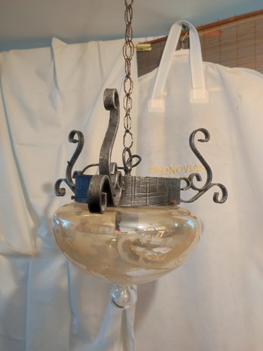 Lampadario ferro battuto - lampadario, in