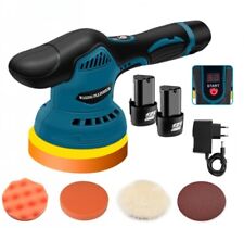 Levigatrice Lucidatrice Elettrica 2 Batterie12V Rotorbitale 8 Velocità Accessori