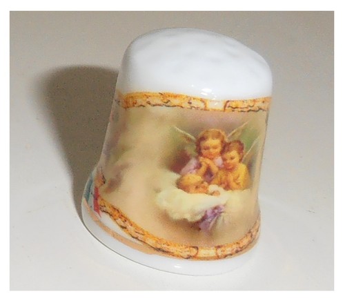 Ditale ceramica angeli - ditale, ceramica,
