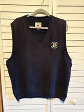 Gilet da golf vintage Pebble Beach uomo XL US aperto 100° anniversario cotone cutter Buck