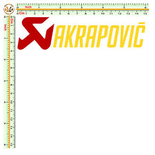 sticker sponsor akrapovic bicolore adesivi moto pvc prespaziato 1 pezzo cm. 15