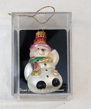 Pupazzo di neve in vetro